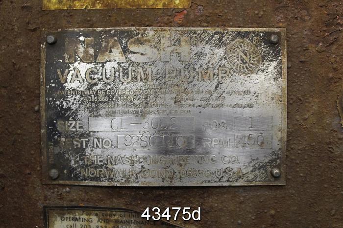Used Nash CL3002 Vacuum Pump #43475