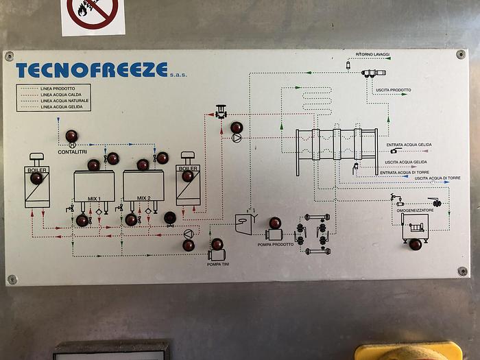 Used TECNOFREEZE 2.400 L/H HTST MIX PLANT