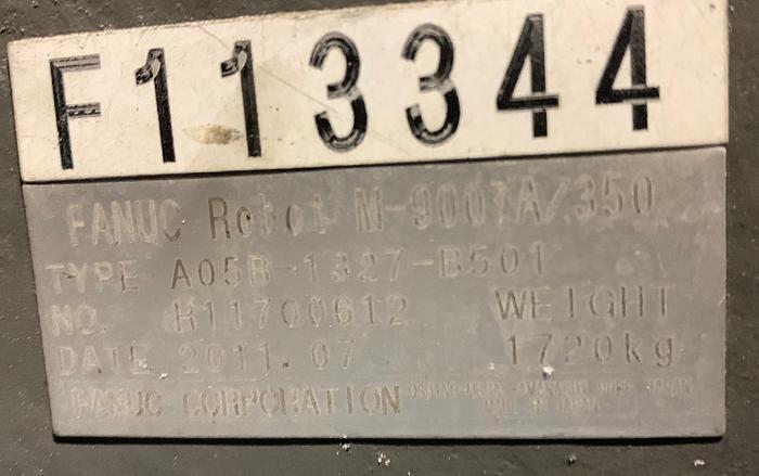 Used FANUC M900iA/350 6 AXIS CNC ROBOT WITH R30iA CONTROLLER 350KG X 2650mm REACH