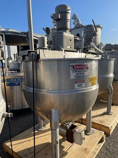 Used Groen 150 Gallon Stainless Steel Jacketed Mix Kettle With Dual Agitation
