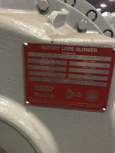 Used ROOTS ROTARY LOBE BLOWER 1365 RPM UNUSED SPARE