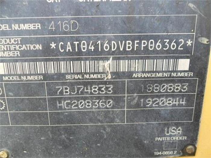 Used 2003 CATERPILLAR 416D - BACKHOES