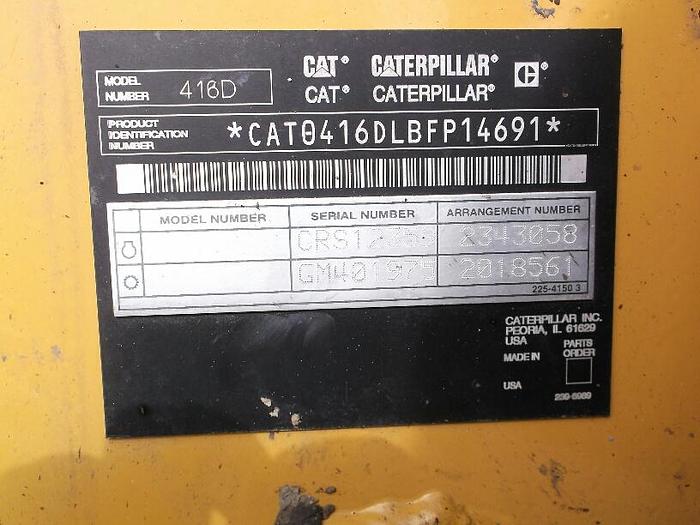 Used 2006 CATERPILLAR 416D(BFP) - BACKHOES