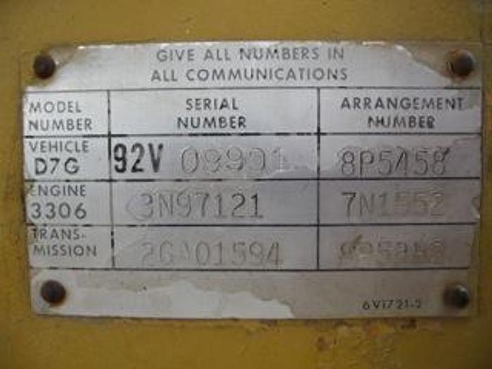 Used 1980 CATERPILLAR D7G - CRAWLER TRACTORS