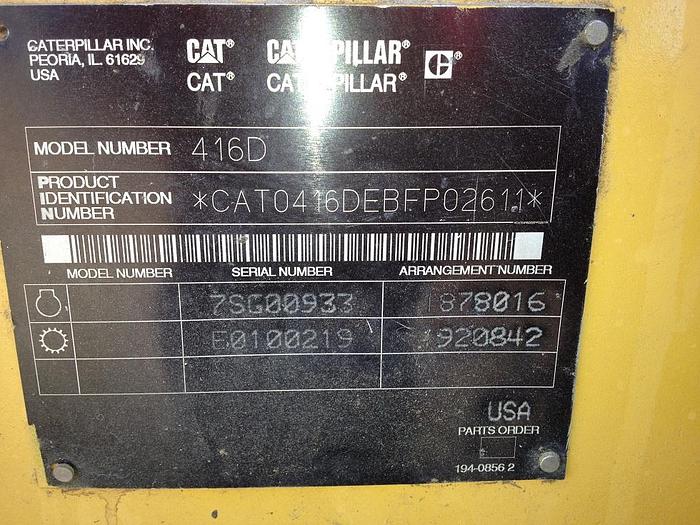 Used 2001 CATERPILLAR 416D - BACKHOES