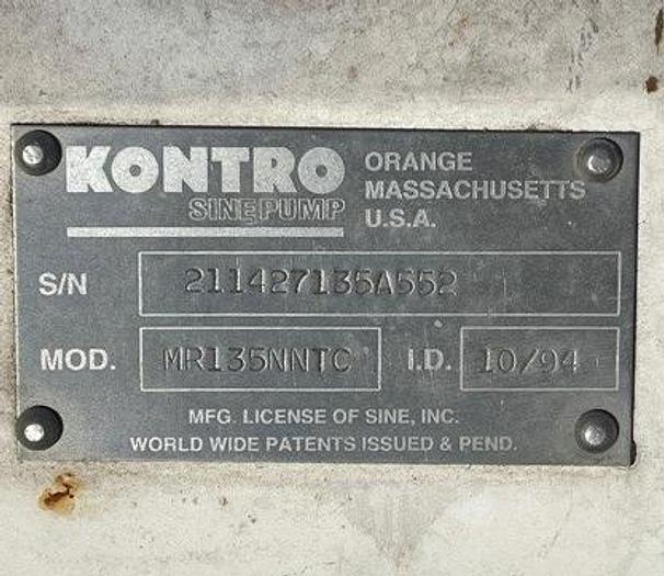 Used Kontro Model MR135 Shear Pump