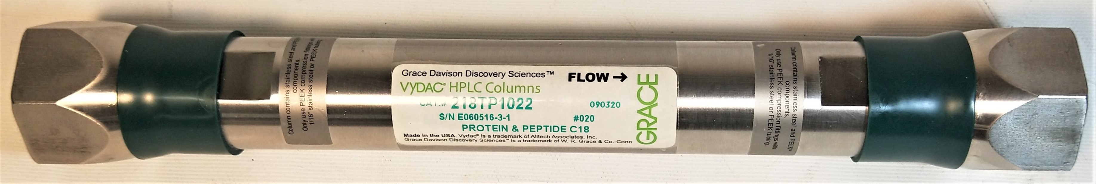 New Open Box (1500) Vydac 218TP1022 C18 Preparative HPLC Column - 25 cm × 22 mm x 10µm