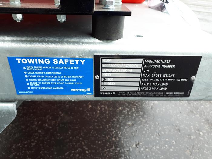 Taskman BW200 DY15E TRAILER BOWSER DIESEL WASHER