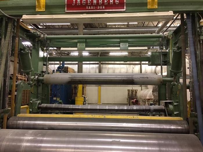 Used 116" (2.94M) JAGENBERG VARI-DUR TWO DRUM SLITTER REWINDER