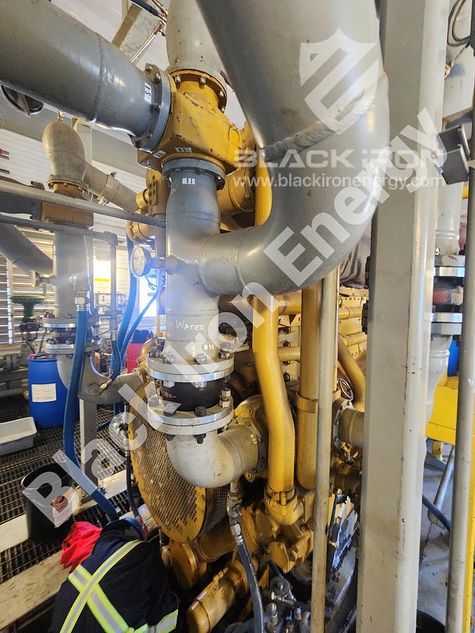 Used 2370 hp Caterpillar G3608-A3 natural gas engine c/w EJW/TAW Cooler, Air Intake, Silencer, & Hot Start (Tag K-2800)