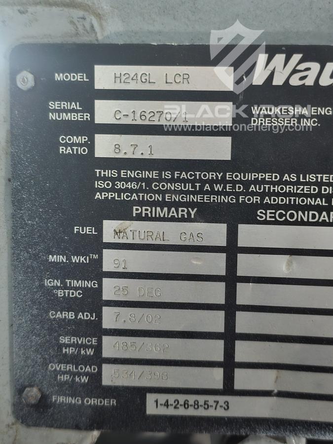 Used Dual Waukesha H24GL Marathon 350 kW Genset