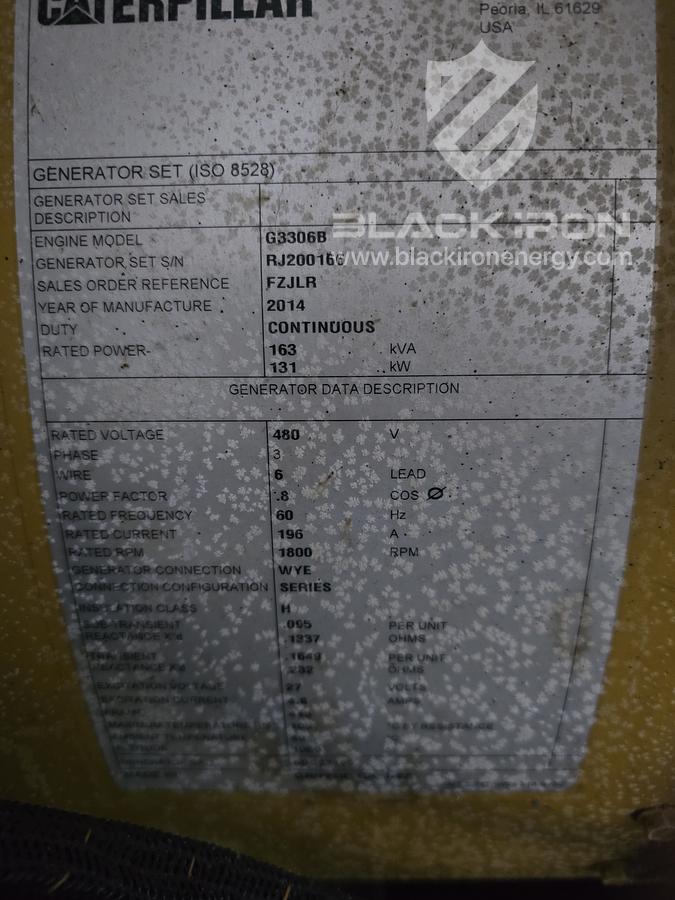 Used Dual Cat 3306TA 131 kW Genset