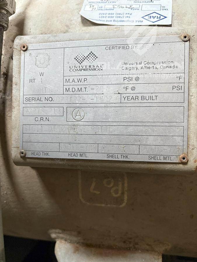 Used 738hp Waukesha 3521GL Ariel JGK/2 Single/2-Stage Sour