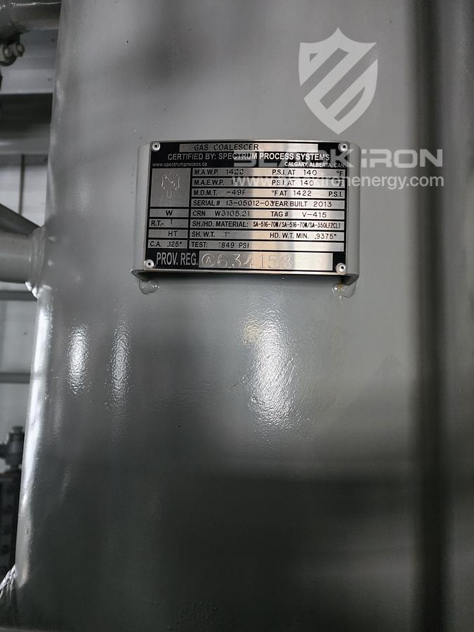 New Surplus 30" OD x 30' S/S x 1415 psig Sour Dehy