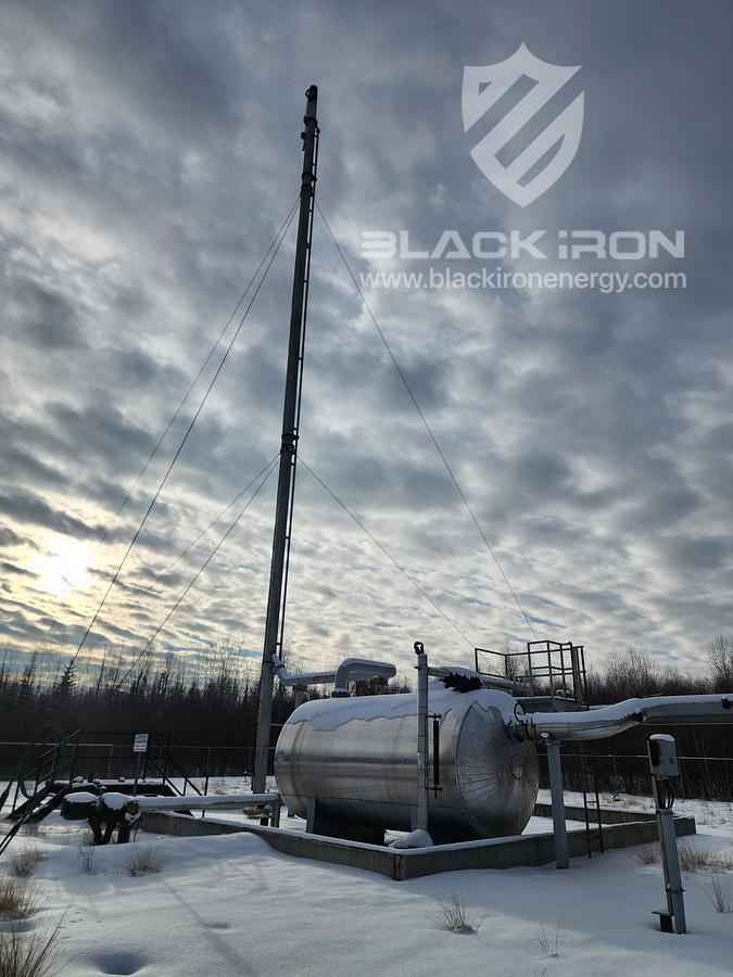 Used 8' Dia. x 16', 14 psig Flare KO c/w 12" Dia. x 100' Flare Stack