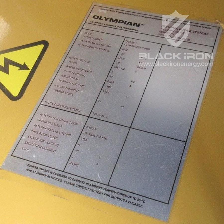 Used 100 kW CAT D100P1 Deisel Genset