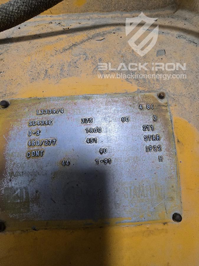 Used 375KW, Cat G3408, Nat Gas, 480/277V