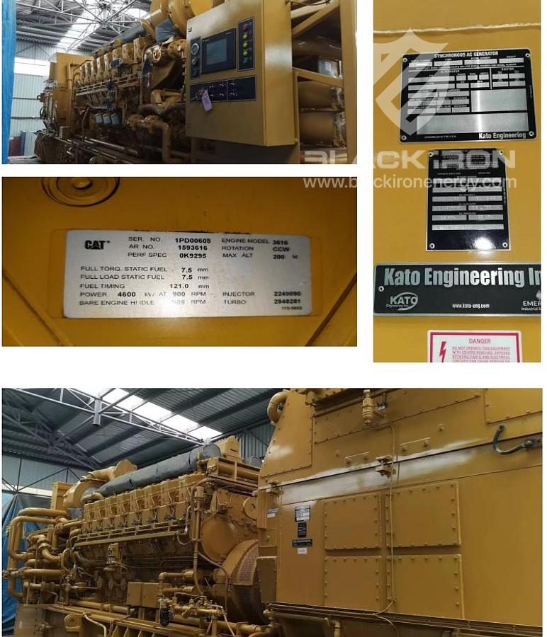 New Surplus (8) 4400kW Cat 3616/Kato