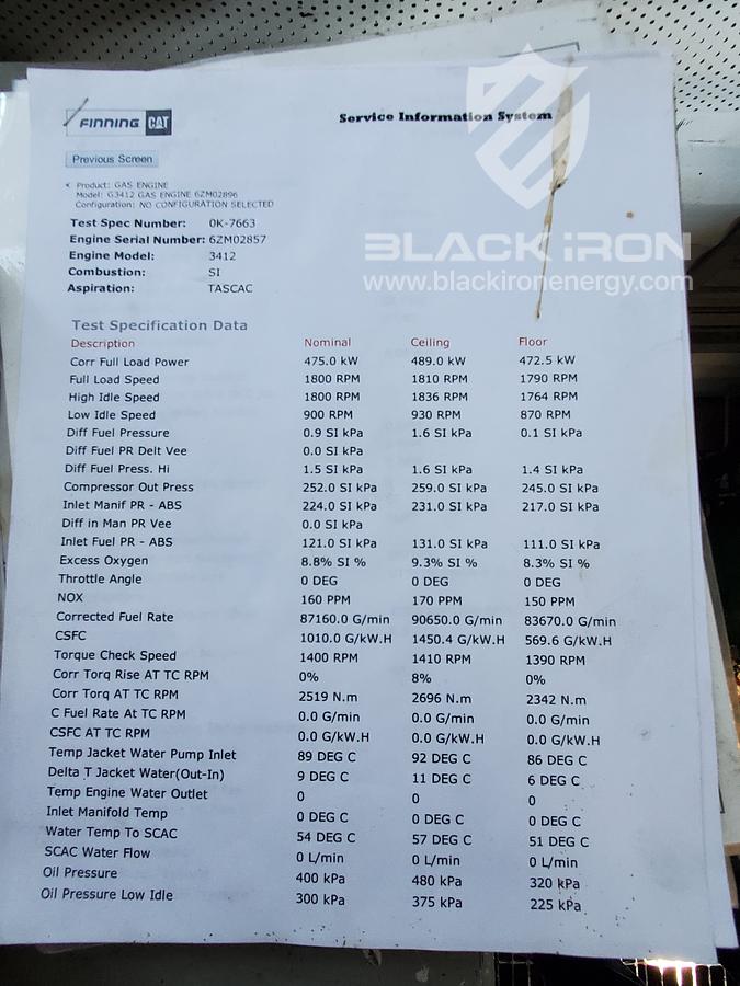 Used 3412 JGJ4 3 stage sour