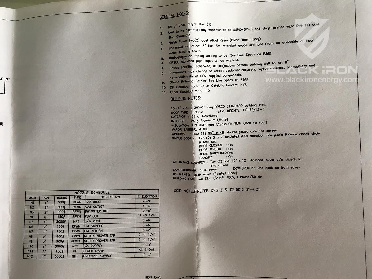 Used 48" X 16' 2127 psi Sour Horizontal 3 Phase Separator