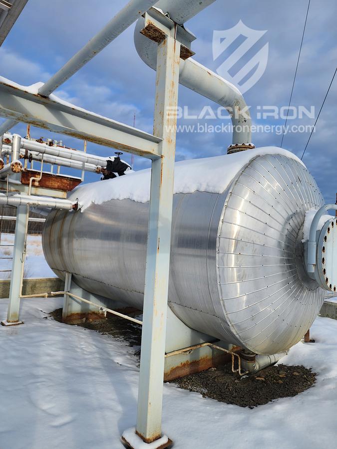 Used 8' Dia. x 16', 14 psig Flare KO c/w 12" Dia. x 100' Flare Stack