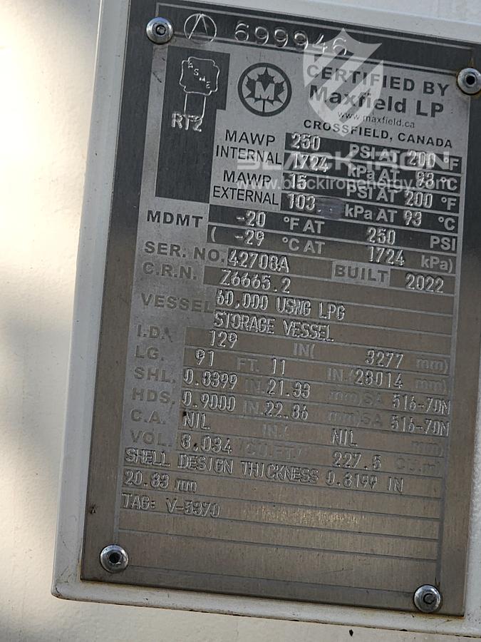 Used 60000 USG Bullet, 2022, 250psi