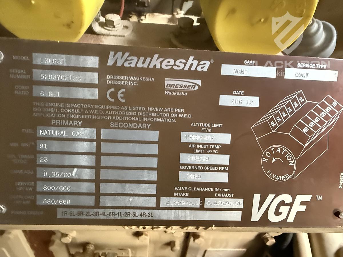 Used 500 kW Waukesha L36GSI Genset - Unit 6