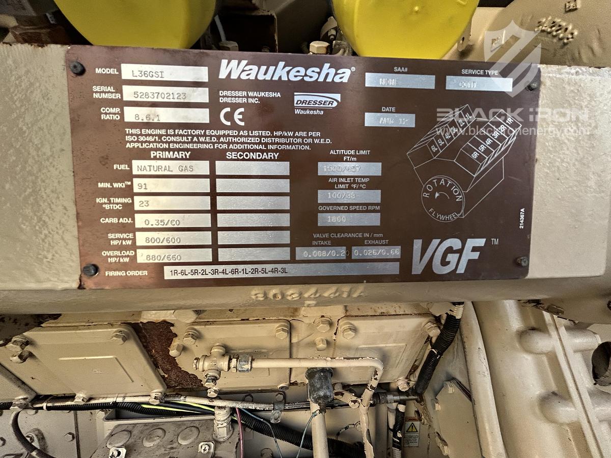 Refurbished Refurbished 500 kW Waukesha L36GSI Genset