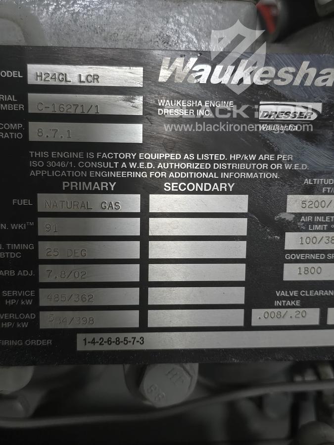 Used Dual Waukesha H24GL Marathon 350 kW Genset