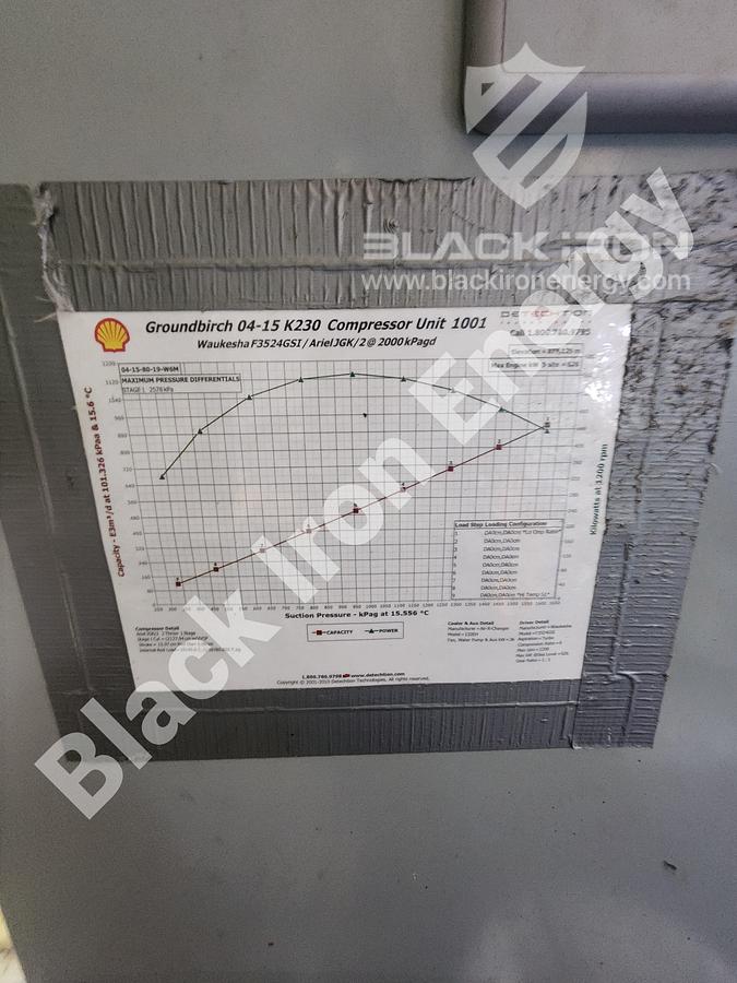 Used 840 hp Waukesha F3524GSI Natural Gas Engine c/w Silencer (Tag K-230)