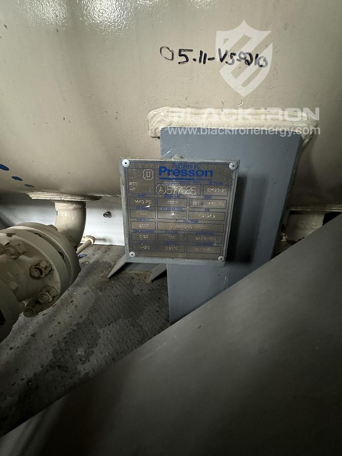 Used 60" Sour Gas Inlet Separator