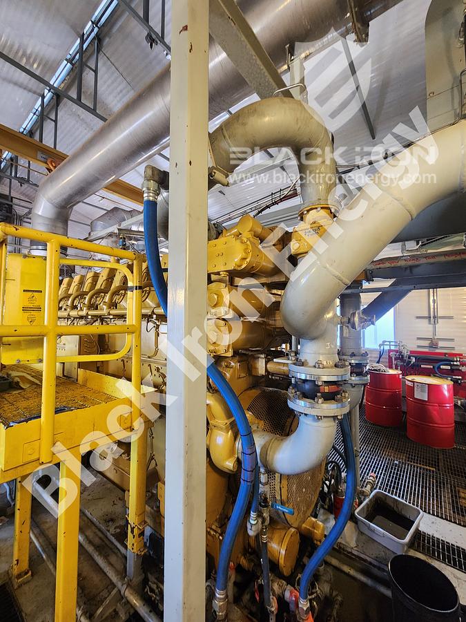 Used 2370 hp Caterpillar G3608-A3 natural gas engine c/w EJW/TAW Cooler, Air Intake, Silencer, & Hot Start (Tag K-2800)