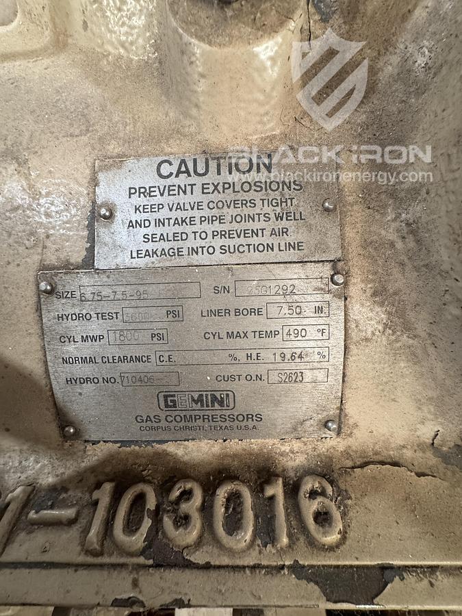 Used 2500 HP CAT G3608 2 Stage Sweet Gemini F117