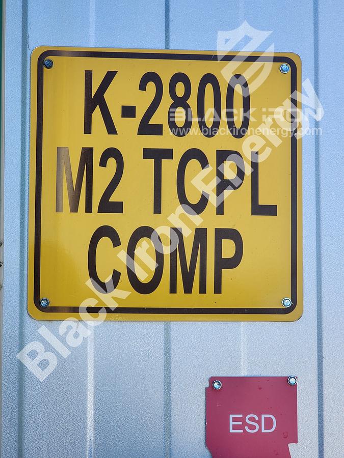 Used 2370 hp Caterpillar G3608-A3 natural gas engine c/w EJW/TAW Cooler, Air Intake, Silencer, & Hot Start (Tag K-2800)