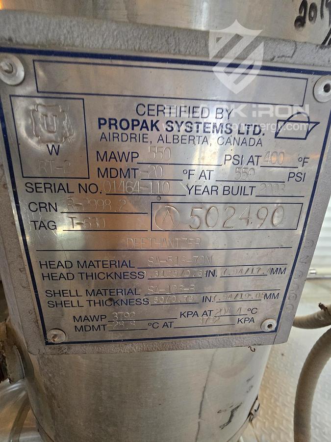Used 15 MMSCFD Refrig Plant