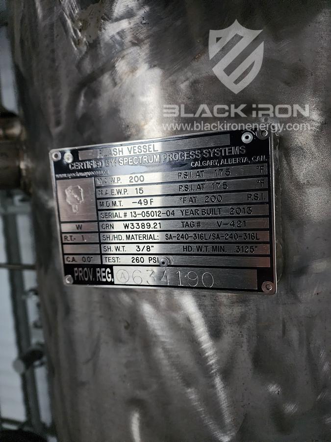 New Surplus 30" OD x 30' S/S x 1415 psig Sour Dehy
