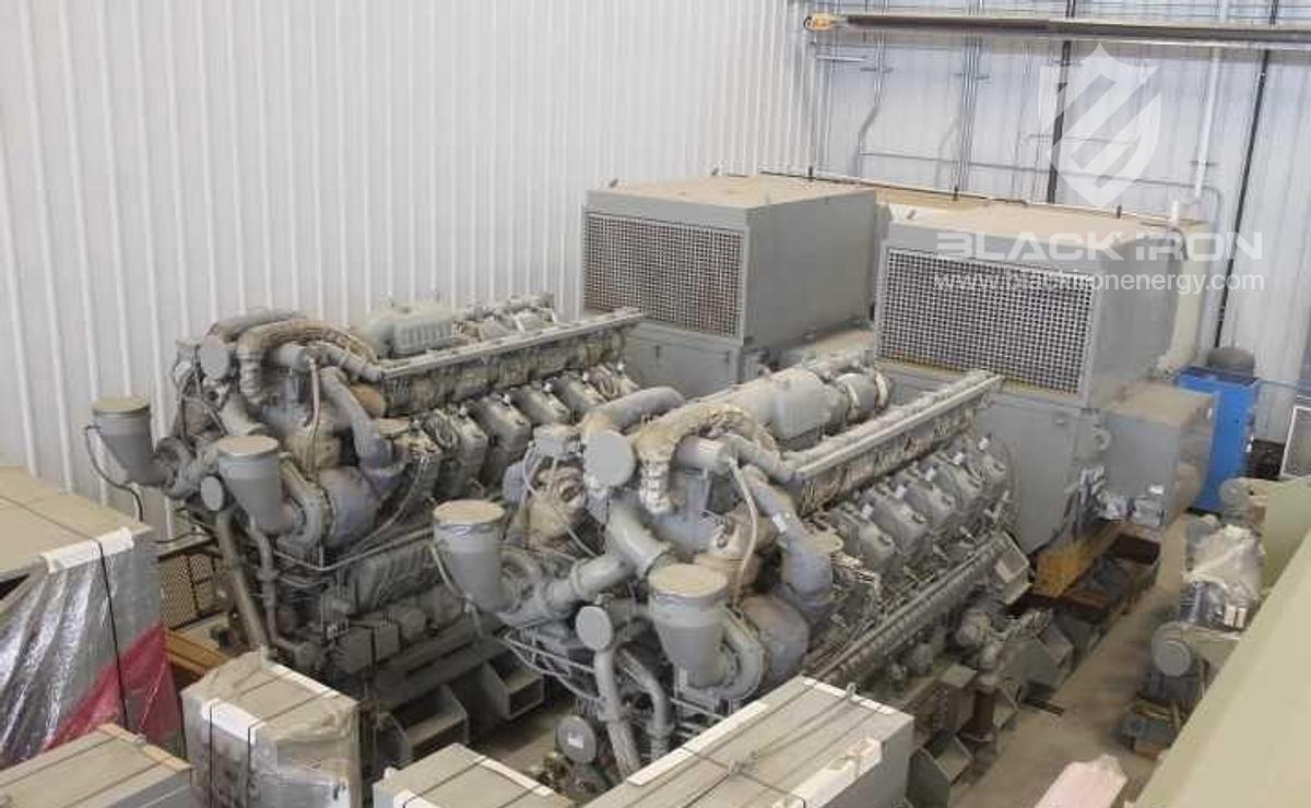 Used Qty.2 - 2100 kW Waukesha AT27 Gensets