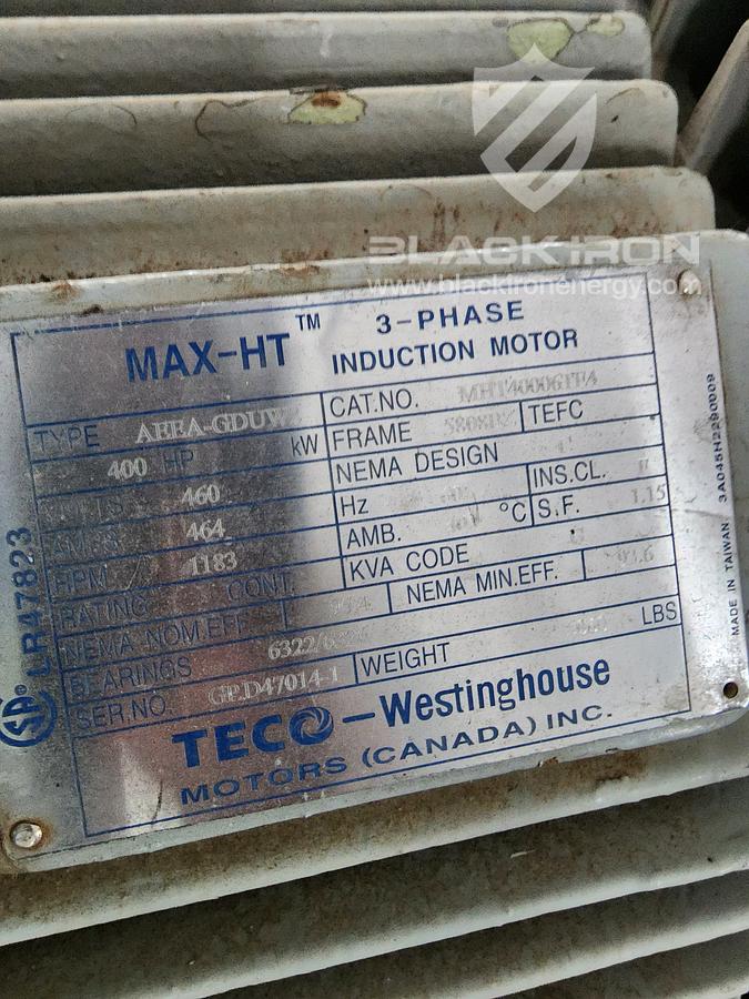 Used 400hp Ariel JGJ4, 5 Stage Acid Gas Compressor
