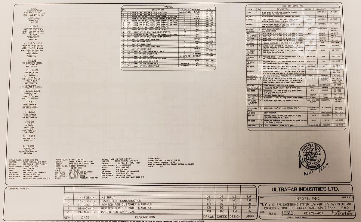 New Surplus 24" OD x 10' S/S Fuel Gas Sweetening Skid