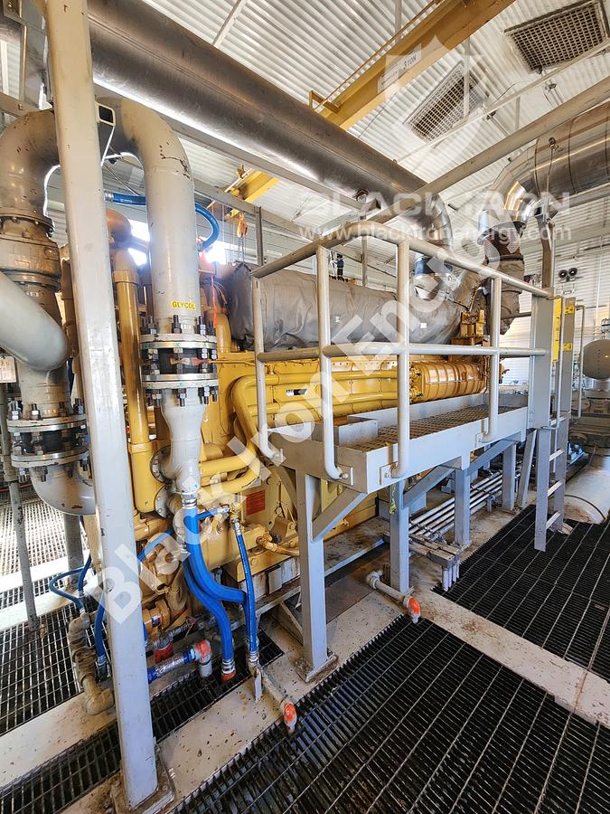 Used 2370 hp Caterpillar G3608-A3 natural gas engine c/w EJW/TAW Cooler, Air Intake, Silencer, & Hot Start (Tag K-5800)