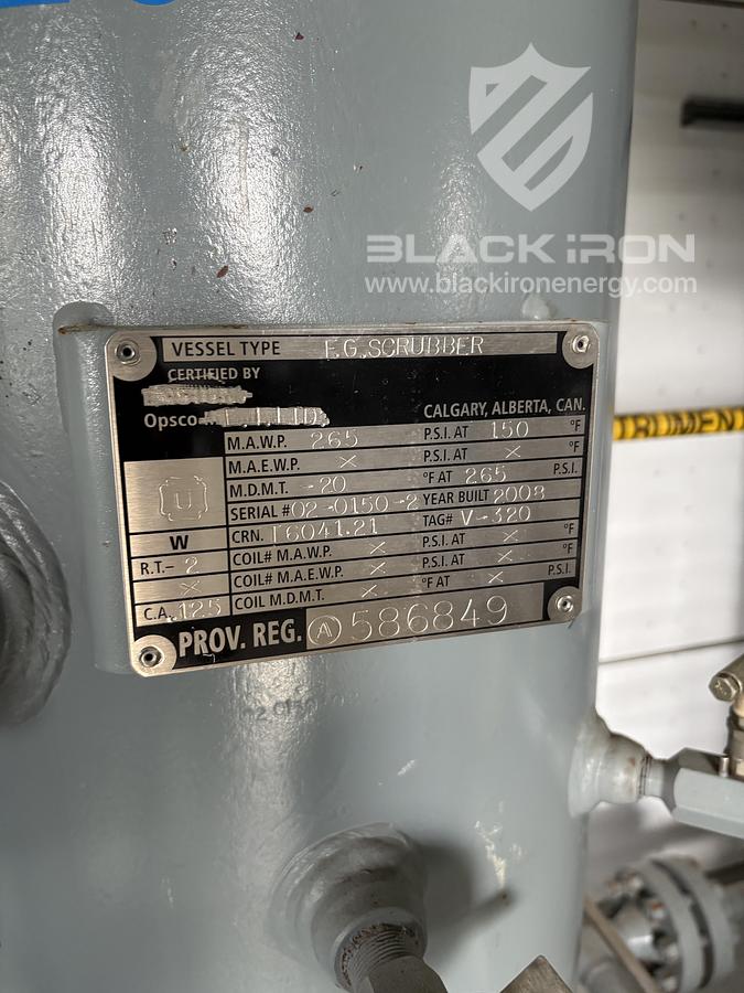 Used 54" OD X 20' S/S x 1595 psig MAWP 3-Phase (Dressed 2 Phase) Sour Inlet Seperator