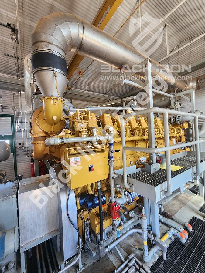Used 2370 hp Caterpillar G3608-A3 natural gas engine c/w EJW/TAW Cooler, Air Intake, Silencer, & Hot Start (Tag K-5800)