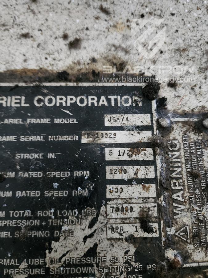 Used Wauk 7042GSI, Ariel JGK4, Reciprocating, 3 stage sweet