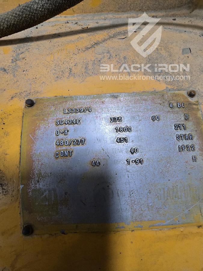 Used 375KW, Cat G3408, Nat Gas, 480/277V