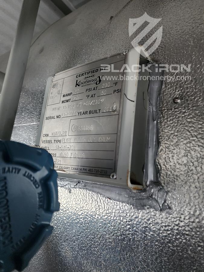 New Surplus 66" ID x 15' S/S x 50 psig Flare Knockout Drum