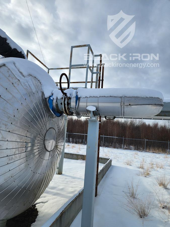 Used 8' Dia. x 16', 14 psig Flare KO c/w 12" Dia. x 100' Flare Stack