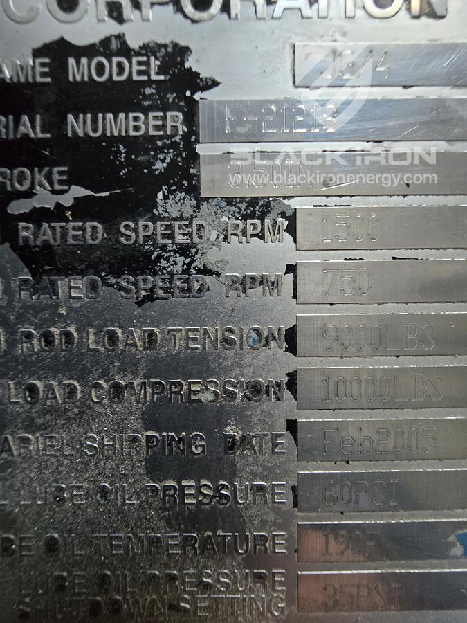 Used 169 hp Cat 3306TA Ariel JG4-4 Acid Gas Compressor