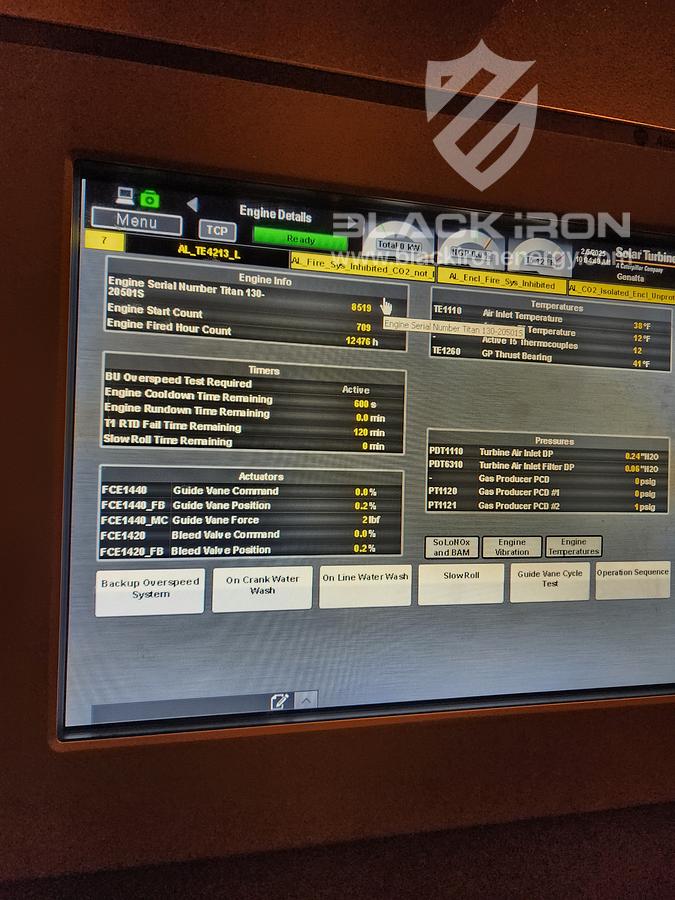 Used 15 MW Solar Titan T130 Gas Turbine Genset