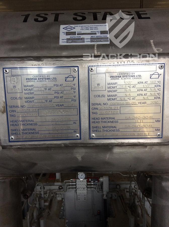 Used Qty. 2 - 300hp EMD Ariel JGA/6 5-Stage Acid Gas Units