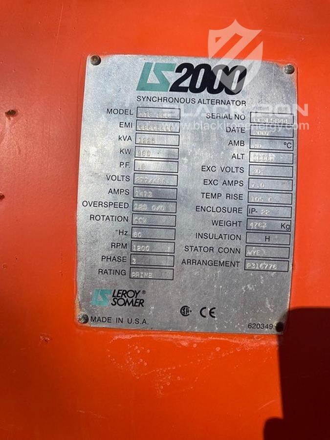 Used 975kw Waukesha 5794 Natural Gas 480V 60Hz